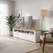 Forte Шафа 181 см Duraoak Білий/Білий глянцевий/Дикий дуб натуральний, DUKT122B-Q356 - Home Club