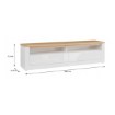 Forte Шафа 181 см Duraoak Білий/Білий глянцевий/Дикий дуб натуральний, DUKT122B-Q356 - Home Club, зображення 6