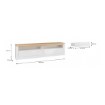 Forte Шафа 181 см Duraoak Білий/Білий глянцевий/Дикий дуб натуральний, DUKT122B-Q356 - Home Club, зображення 12