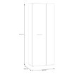 Forte Шафа 70 см Net306 Дуб Artisan/Білий, MS264-C830 - Home Club, зображення 6