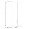 Forte Шкаф с зеркалом и ящиками, 120 см, дуб «Сонома», NNS83S-D30F - Home Club, изображение 6