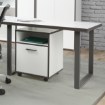Forte Письмовий стіл 120x75 см Keflavik, білий/графітовий, KFLB211-120-940 - Home Club