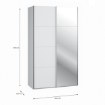 Forte Шкаф 120 см Sophistispace, белый, SSQS62412-120 - Home Club, изображение 10