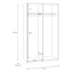 Forte Шкаф 120 см Sophistispace, белый, SSQS62412-120 - Home Club, изображение 11