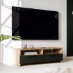 Forte Тв-тумба 100 см Helppo, дуб Artisan/чёрный, FINBNT12-M709 - Home Club