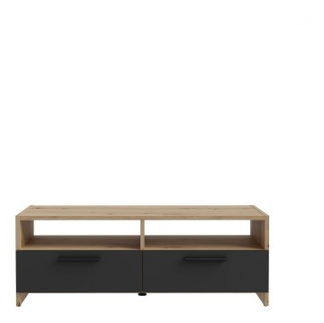 Forte Тв-тумба 100 см Helppo, дуб Artisan/чёрный, FINBNT12-M709 - Home Club