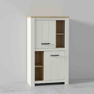 Forte Шкафчик 90 см Elara, белый/дуб Bianco, ERXS413-C586 - Home Club