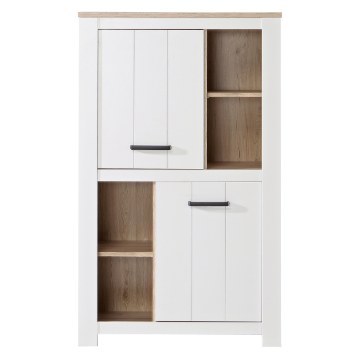 Forte Шкафчик 90 см Elara, белый/дуб Bianco, ERXS413-C586 - Home Club