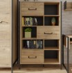Forte Стіла «лофт» 95 см Oriental Tree Дуб Bartex/Чорний, HUDR424-M524 - Home Club