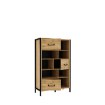 Forte Стіла «лофт» 95 см Oriental Tree Дуб Bartex/Чорний, HUDR424-M524 - Home Club, зображення 3