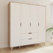 Forte Шафа 185 см Vankka «Дубова дошка» / Білий, VNKS841-L25 - Home Club