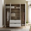 Forte Шафа 185 см Vankka «Дубова дошка» / Білий, VNKS841-L25 - Home Club, зображення 7