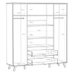 Forte Шафа 185 см Vankka «Дубова дошка» / Білий, VNKS841-L25 - Home Club, зображення 9