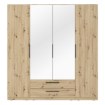 Forte Шкаф с зеркалом и ящиками, 200 см, Cadixo, дуб Artisan, CDXS84S-D78 - Home Club, изображение 2
