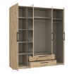 Forte Шкаф с зеркалом и ящиками, 200 см, Cadixo, дуб Artisan, CDXS84S-D78 - Home Club, изображение 5