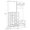 Forte Передпокій 132 см Jytana Дуб Маувелла/Чорний, JTND01L-M635 - Home Club, зображення 11