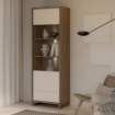 Forte Узкая витрина шириной 65 см Mareda, дуб «Валенсия»/песочный, MAQV711-M966 - Home Club