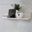 Forte Полиця 110 см Poole, біла / біле скло Optiwhite, ENJB01-C605 - Home Club