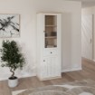 Forte Витрина 70 см Pontypool, белый/дуб «Рива», PNTV711-Q214 - Home Club, изображение 2