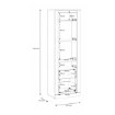 Forte Витрина 62 см Duraoak Белый/Белый глянцевый/Дуб «Дикий» натуральный, DUKV712B-Q356 - Home Club, изображение 13