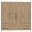 Forte Шафа 210 см із шухлядами, дуб Artisan, MKSS841-D78 - Home Club, зображення 2