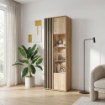 Forte Витрина 65 см Arank «Дуб Маувелла»/Черный, AXKV821L-M635 - Home Club, изображение 2