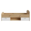 Forte Односпальная кровать 90x200 см с ящиками Culgoa, белый/дуб Artisan, CUGL091-M164 - Home Club, изображение 2