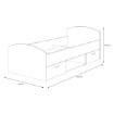 Forte Односпальная кровать 90x200 см с ящиками Culgoa, белый/дуб Artisan, CUGL091-M164 - Home Club, изображение 6