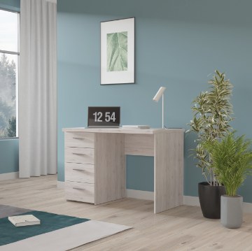 Forte Письменный стол 110x60 см с 4 ящиками, цвет «Песчаный дуб», MT935-D41 - Home Club