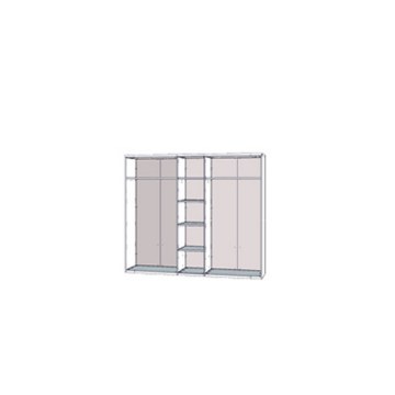 Forte Шкаф высотой 260 см с подсветкой Bellevue, дуб благородный/дуб чёрный, BLQS951B-N09 - Home Club