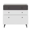 Forte Комода 90 см Harllson, білий/Uni Wolfram, сірий, HLTK211EC-M806 - Home Club, зображення 3