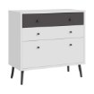 Forte Комода 90 см Harllson, білий/Uni Wolfram, сірий, HLTK211EC-M806 - Home Club, зображення 4