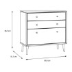 Forte Комода 90 см Harllson, білий/Uni Wolfram, сірий, HLTK211EC-M806 - Home Club, зображення 6