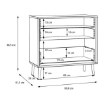 Forte Комода 90 см Harllson, білий/Uni Wolfram, сірий, HLTK211EC-M806 - Home Club, зображення 7