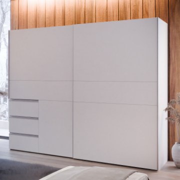 Forte Шкаф-купе 250 см с ящиками Winn 2, белый, W2QS52331-120 - Home Club