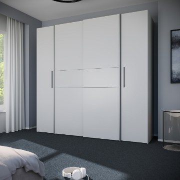 Forte Шкаф 200 см Narago, белый, KLTS62321-120 - Home Club