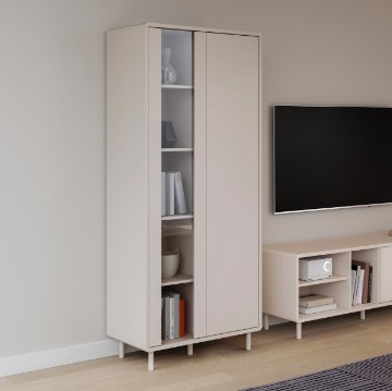 Forte Витрина Playly 85 см, песочного цвета, PYYV721EC-U60 - Home Club