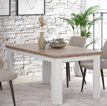 Forte Розкладний стіл 160x90 см Iloppa Дуб Нельсон / Дуб Сніжний, EPLT401-J99 - Home Club
