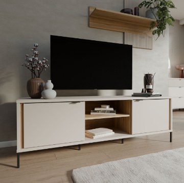 Forte Шкафчик 160 см Seravel, цвет «Песочный»/«Дуб Маувелла», SVLT131-Q112 - Home Club