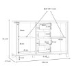 Forte Комод в стиле лофт 140 см Trondheim, TDHK233-C773 - Home Club, изображение 8