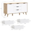 Forte Комод 150 см Vankka «Дубовая доска» / Белый, VNKK231-L25 - Home Club, изображение 9
