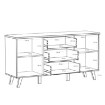 Forte Комод 150 см Vankka «Дубовая доска» / Белый, VNKK231-L25 - Home Club, изображение 10