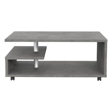 Forte Мобильный журнальный столик 105x60 см Bailey, бетон, BL1T01-U41 - Home Club