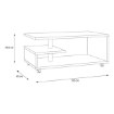 Forte Мобільний журнальний столик 105x60 см Bailey, бетон, BL1T01-U41 - Home Club, зображення 4