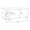 Forte Мобільний журнальний столик 105x60 см Bailey, бетон, BL1T01-U41 - Home Club, зображення 5