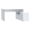 Forte Білий письмовий стіл із комодом 140x70 см, T2KB231L-C734 - Home Club, зображення 4