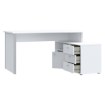 Forte Білий письмовий стіл із комодом 140x70 см, T2KB231L-C734 - Home Club, зображення 5