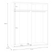 Forte Шкаф 180 см Econobox 2, дуб Mauvella, ECBS945-D108 - Home Club, изображение 7
