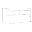 Forte Надставка для стола 140 см Modultrick, белый/дуб Artisan, MDUN122-M957 - Home Club, изображение 5