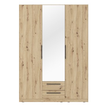 Forte Шкаф с зеркалом и ящиками 150 см Cadixo, дуб Artisan, CDXS83S-D78 - Home Club